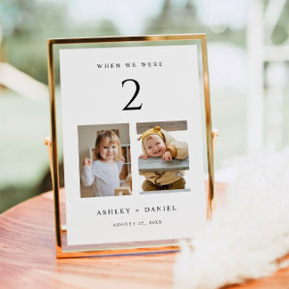 When We Were Age Table Number with Photos