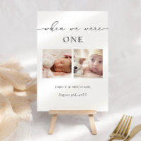When We Were Age Wedding Table Number Sign