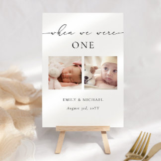 When We Were Age Wedding Table Number Sign