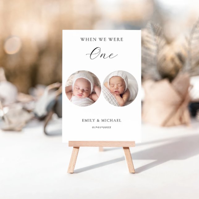 When We Were Age Wedding Table Number Sign (Creator Uploaded)