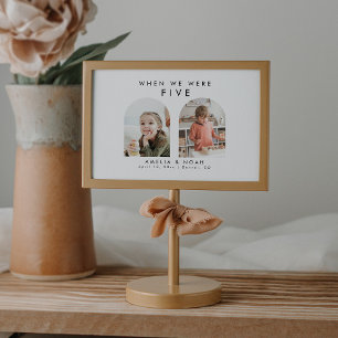 When We Were Baby Picture Wedding Table Number