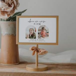 When We Were Baby Picture Wedding Table Number