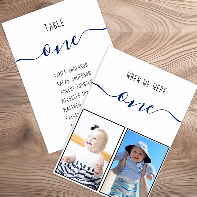 When We Were One Kids Photos Guests Names on Back  Table Number (Creator Uploaded)