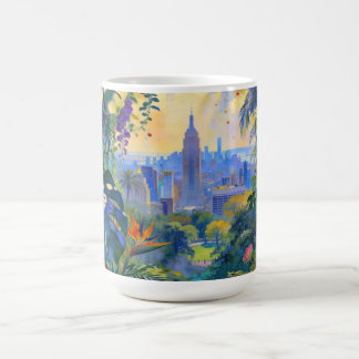 When Wildlife Watches Manhattan – A Cityscape Coffee Mug