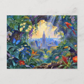 When Wildlife Watches Manhattan – A Cityscape Holiday Postcard