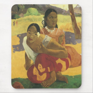 When Will You Marry? by Paul Gauguin, Vintage Art Mouse Mat