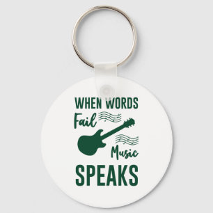 When Words Fail Music Speak Key Ring