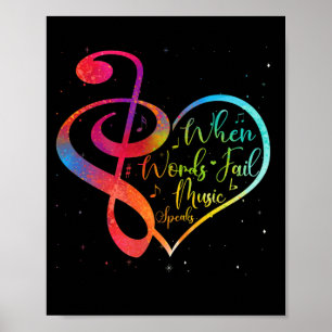 When Words Fail Music Speaks Orchestra Musician Poster