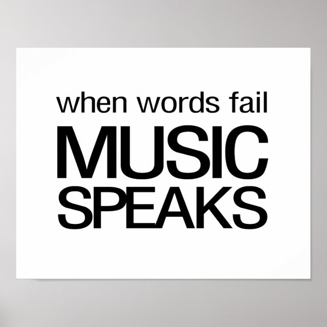 When Words Fail Music Speaks Poster (Front)