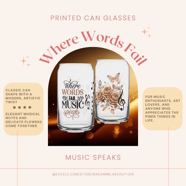 When Words Fail Music Speaks Printed Can Glasses (Creator Uploaded)