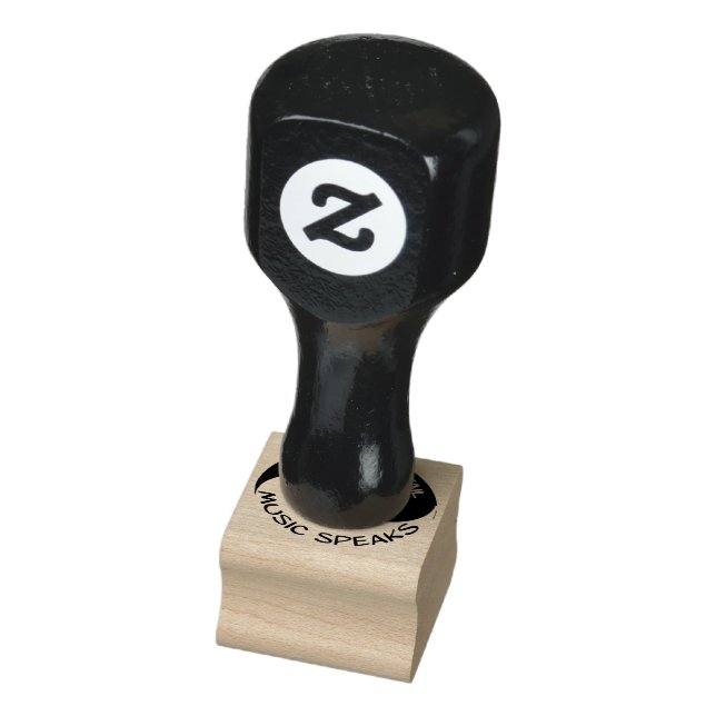 When Words Fail Music Speaks Rubber Stamp (Stamp)