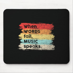 When words fall Cute Fall Autumn Thanksgiving Mouse Mat