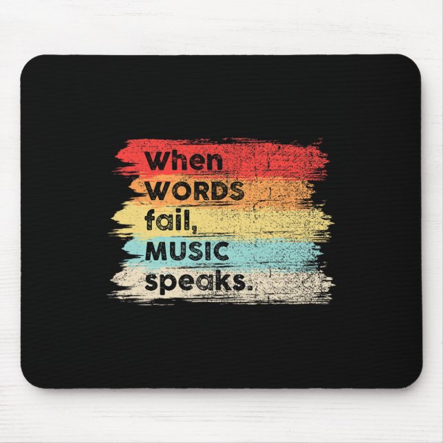 When words fall Cute Fall Autumn Thanksgiving Mouse Mat (Front)