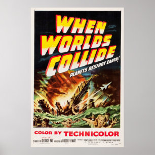 When Worlds Collide 1951 Retro Sci Fi Film Classic Poster