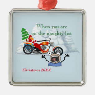 When you are on Santa’s Naughty List Metal Tree Decoration
