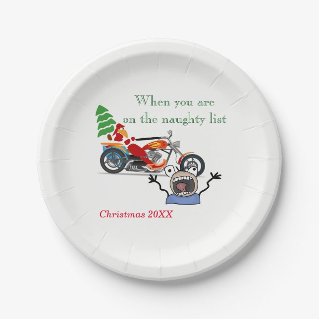 When you are on Santa’s Naughty List Paper Plate (Front)