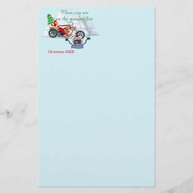 When you are on Santa’s Naughty List Stationery (Front)