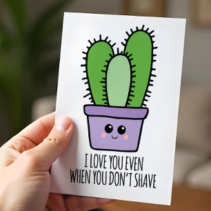 When You Don't Shave Funny Valentines Day Holiday Postcard