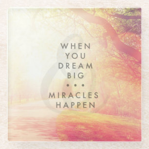 When You Dream Glass Coaster