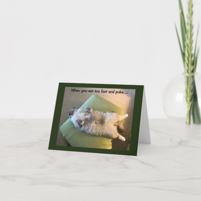 When you eat too fast card (Front)