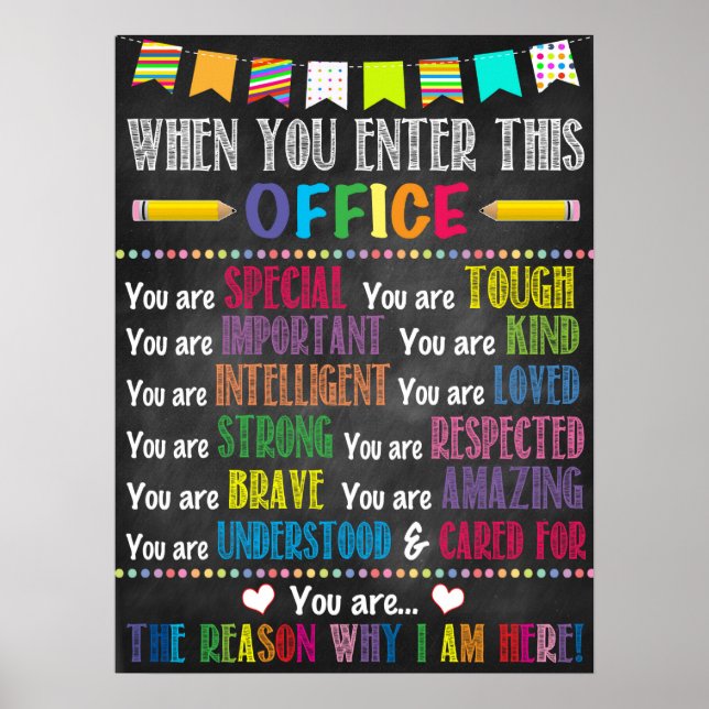When You Enter This Office School Counsellor Poster (Front)