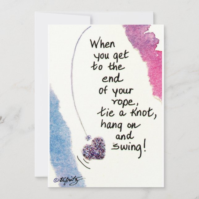 When you get to the end..saying blue painting note card (Front)