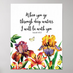 When You Go Through Deep Waters I Will Be With You Poster