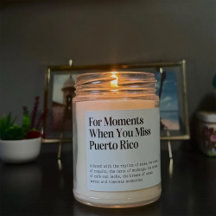 When You Miss Puerto Rico Candle Label
