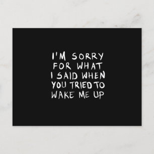 when you tried to wake me up postcard
