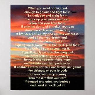 When you want a thing bad enough poster