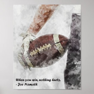 When you win nothing hurts americal football  poster