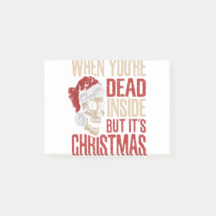 When You're Dead Inside But It's Christmas Hallowe Post-it Notes