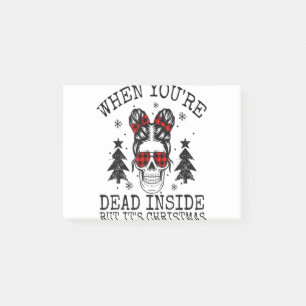 When You're Dead Inside But It's Christmas Skull P Post-it Notes