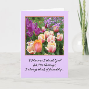 Whenever I thank God...Friendship Thank You Card