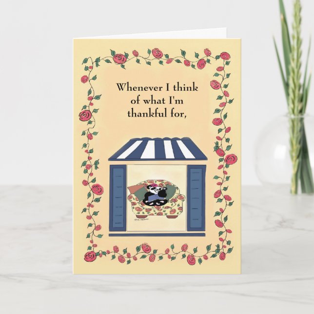 Whenever I think of what I'm thankful for... Thank You Card (Front)
