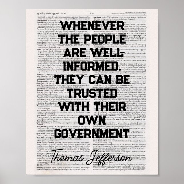 Whenever the people are well-informed,  poster (Front)