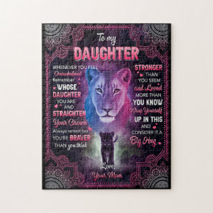 Whenever U Feel Overwhelmed Lion Mum To Daughter Jigsaw Puzzle