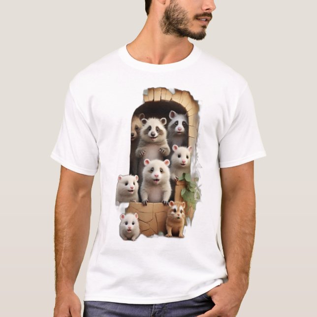 Where Animals Playfully Disappear! T-Shirt (Front)