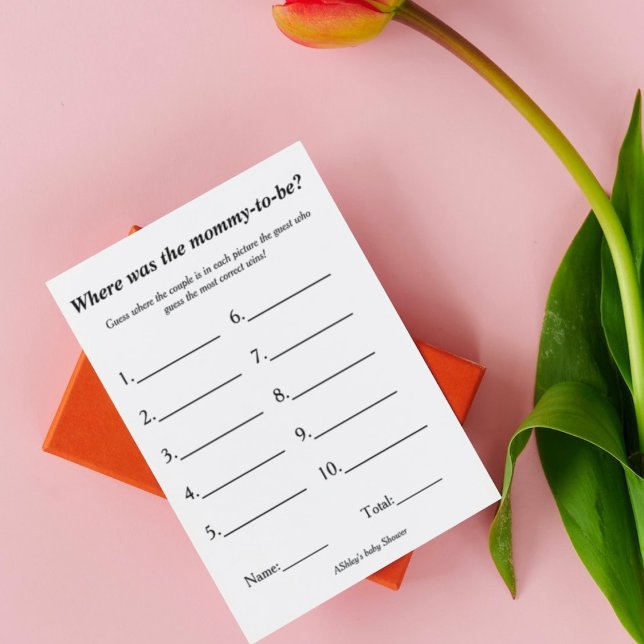 where are we momy to be Theme game baby l shower Announcement (Creator Uploaded)