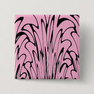 Where Art Meets Thought Black and Pink  15 Cm Square Badge