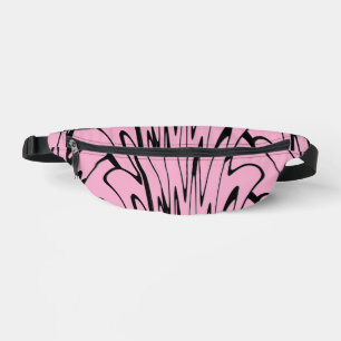 Where Art Meets Thought Black and Pink Bum Bags