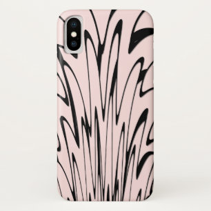 Where Art Meets Thought Black and Pink iPhone X Case