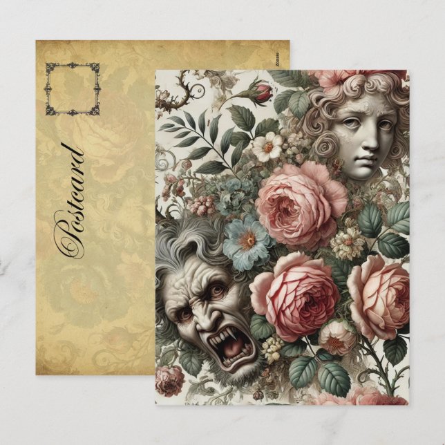 Where Baroque Fangs Find Homes – Gothic Victorian Holiday Postcard (Front/Back)