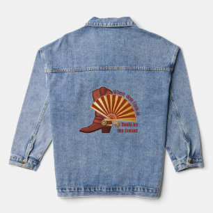 Where Dem Fans At, Boots on the Ground Unisex Denim Jacket