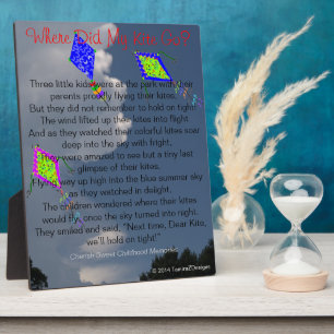 Where Did My Kite Go Childhood Memories Easel Plaque