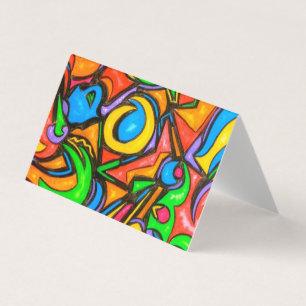 Where Did You Hide The Candy?-Abstract Art Business Card