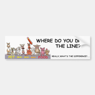WHERE DO YOU DRAW THE LINE? BUMPER STICKER