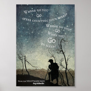 Where do you go? Arthur Rackham illustration Poster