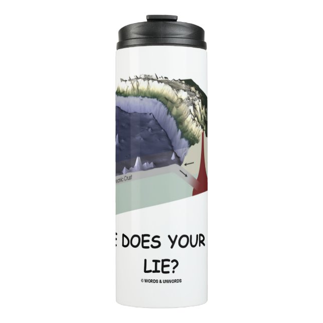 Where Does Your Fault Lie? Geology Humour Thermal Tumbler (Front)