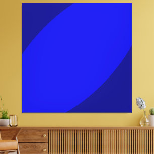 Where Dolphins Dream. Bold Royal Blue Modern Art Canvas Print